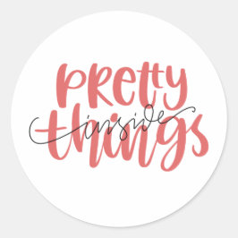 Klein bedrijf Verzending  Dingen Binnen Ronde Sticker