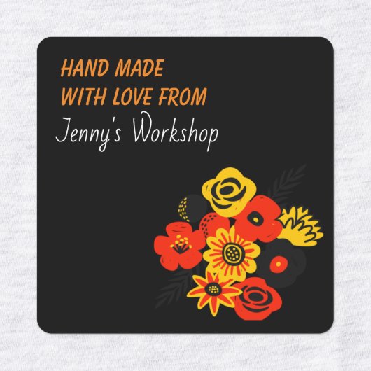 Klein bedrijfsetiket, met de hand gemaakt met lief labels (Design 1)