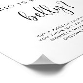 klein beer hoe groot is mama's buikspel poster (Hoek)