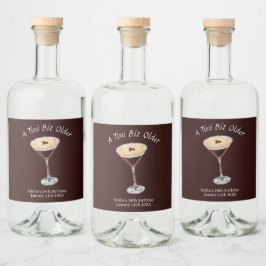 Klein beetje ouder - Espresso Martini Theme Likeurfles Etiket