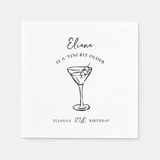 Klein beetje ouder gepersonaliseerd verjaardagsfee servet (Voorkant)