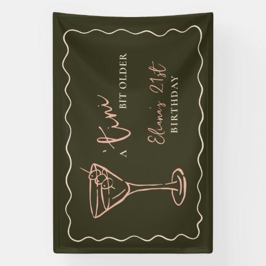 Klein beetje ouder gepersonaliseerd verjaardagsfee spandoek (Verticaal)