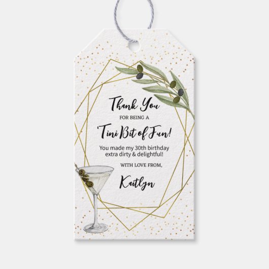 Klein beetje plezier Martini Soirée Cadeaulabel (Voorkant)