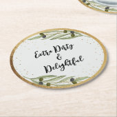 Klein beetje plezier Martini Soirée Ronde Kartonnen Onderzetter (Gebogen)