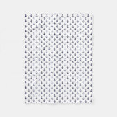 Klein blauw ankerpatroon fleece deken (Voorkant)