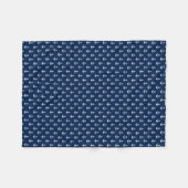 Klein blauw en wit patroon van Anchors Fleece Deken (Voorkant (Horizontaal))