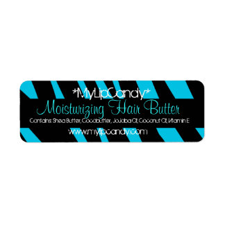 Klein blauw Zebra productetiket Etiket