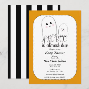 Klein BOE! Halloween spook babyshower Kaart