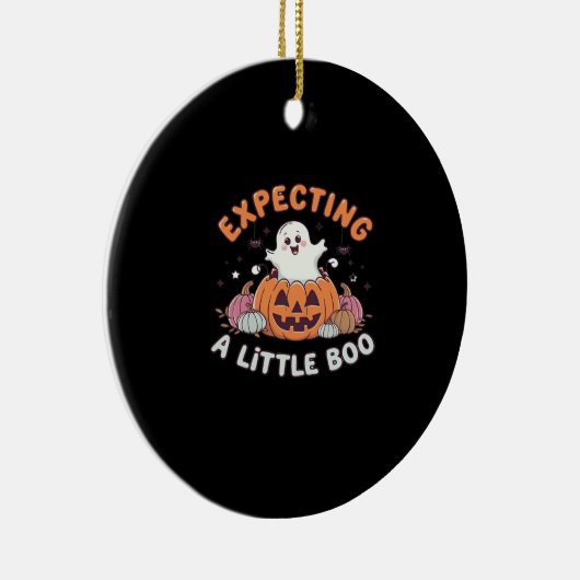 Klein Boo wordt verwacht Keramisch Ornament (Rechts)