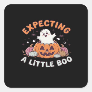 Klein Boo wordt verwacht Vierkante Sticker