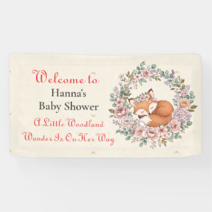 Klein boswonder komt eraan Baby Shower Spandoek
