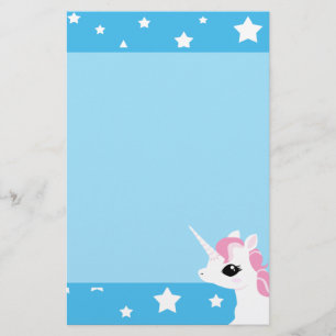 Klein briefpapier van Unicorn roze mannetje