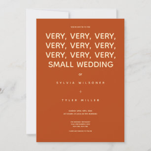Klein-bruiloft verbrand Oranje-Typografie-minimaal