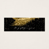 Klein cadeaubon Glitter Gold Black Mini Visitekaartjes (Voorkant)
