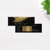 Klein cadeaubon Glitter Gold Black Mini Visitekaartjes (Bureau)