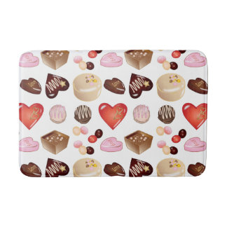 Klein Chic Kleurrijk Chocolade Hart Patroon Badmat