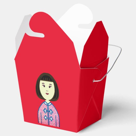 Klein Chinees meisje Bedankdoosjes (Geopend)