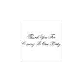 Klein: Dank u voor het komen aan onze partijzegel Rubberstempel (Afrduk)