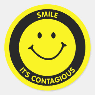 KLEIN DAT HET CONTAGIEUS IS RONDE STICKER