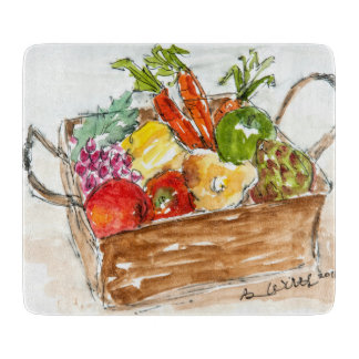 Klein decoratief glazen snijvlak snijplank