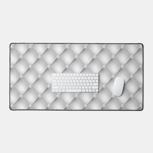 Klein diamant getuft ontwerp, zilver bureaumat (Keyboard & Muis)