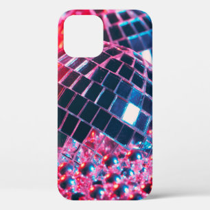 Klein disco-party achtergrond met spiegelballen re iPhone 12 hoesje