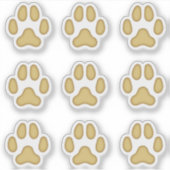 Klein dog schildert afdrukken Tan Animal Tracker Sticker (Voorkant)