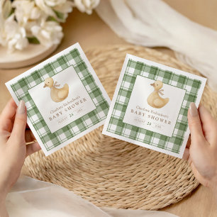 Klein Eendje Klassiek Neutraal Gingham Servet