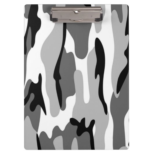 Klein en zwart Camouflage Klembord (Voorkant)