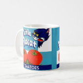 Klein etiket met kleine Wildcat-tomaten Koffiemok (Voorkant links)