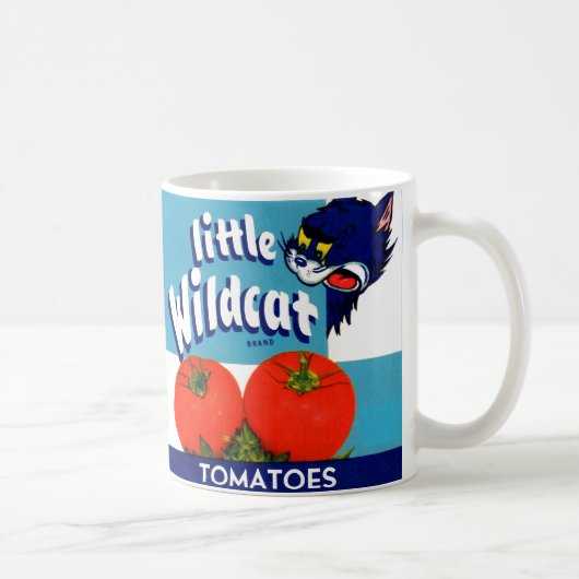 Klein etiket met kleine Wildcat-tomaten Koffiemok (Rechts)