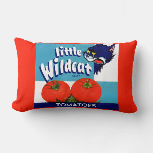 Klein etiket met kleine Wildcat-tomaten Kussen