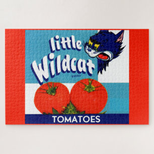 Klein etiket met kleine Wildcat-tomaten Legpuzzel