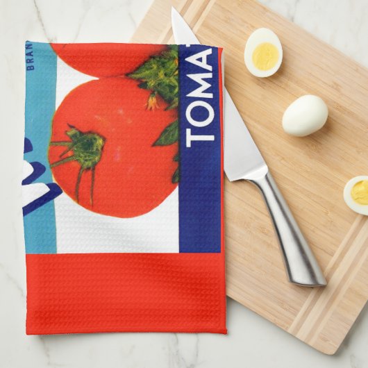 Klein etiket met kleine Wildcat-tomaten Theedoek (Quarter Fold)