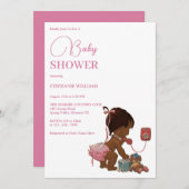 "Klein etnisch meisje bellen" Baby shower Kaart (Voorkant / Achterkant)