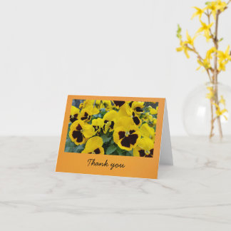 Klein formaat Bedankt - Pansies Kaart