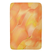 Klein geel en veel sinaasappel badmat (Voorkant Verticaal)