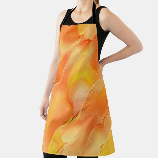 Klein geel en veel sinaasappel schort (Insitu)