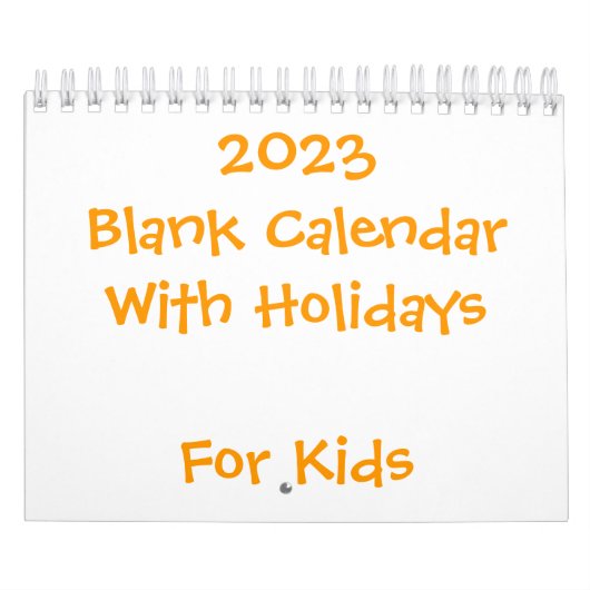 Klein-gele blanco kalender 2023 voor kinderen (Hoes)