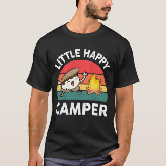 Klein gelukkig kampeerder kampeer geschenk t-shirt