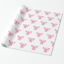 Klein gelukkig schattig roze varken