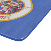 Klein glazen snijbord met Minnesota vlag Snijplank (Hoek)
