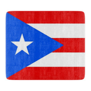 Klein glazen snijbord met Puerto Rico-vlag Snijplank