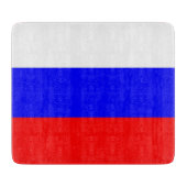 Klein glazen snijbord met Russische vlag Snijplank (Voorkant)