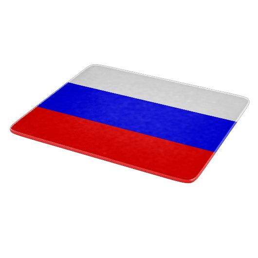 Klein glazen snijbord met Russische vlag Snijplank (Hoek)