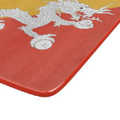 Klein glazen snijbord met vlag van Bhutan Snijplank (Hoek)