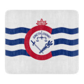 Klein glazen snijbord met vlag van Cincinnati Snijplank (Voorkant)