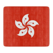 Klein glazen snijbord met vlag van Hongkong Snijplank (Voorkant)