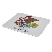 Klein glazen snijbord met vlag van Illinois Snijplank (Hoek)