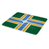 Klein glazen snijbord met vlag van Portland Snijplank (Hoek)